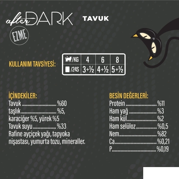 Schesir After Dark Pate Tavuklu Yetişkin Kedi Konservesi 80gr