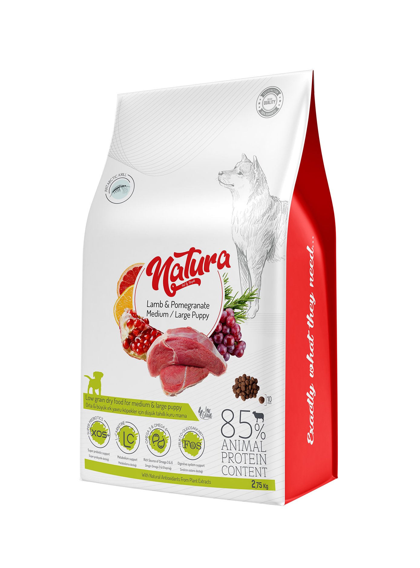 Natura Lamb & Pomegranate Medıum - Large Puppy Dog Food 2,75 Kg