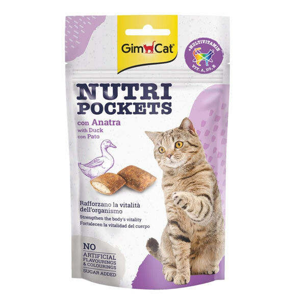 GimCat Nutripockets Ördekli Kedi Ödül Maması 60gr