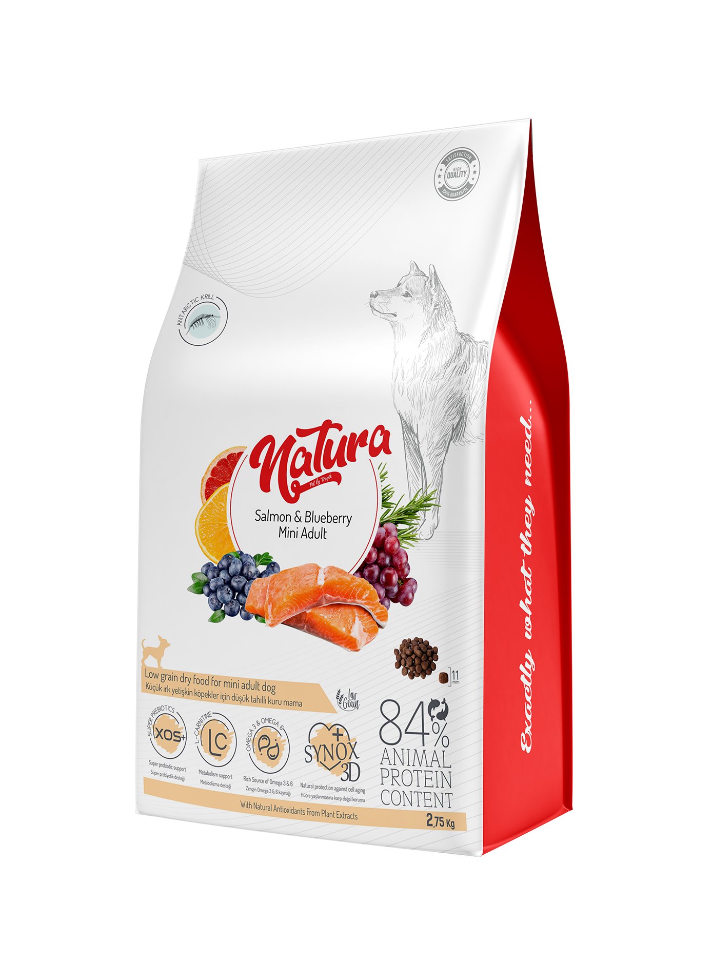 Natura Salmon Blueberry & Chıa Seed Mını Adultdog Food 2,75 Kg