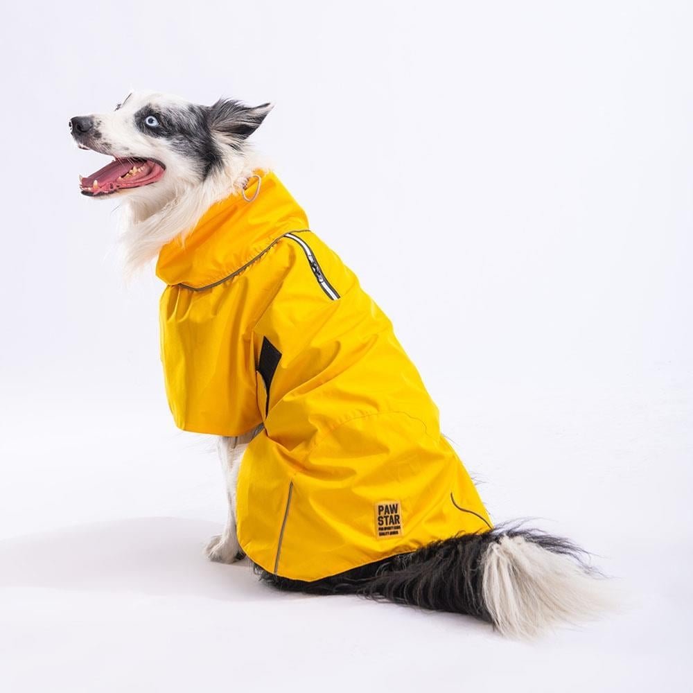 Pawstar Colombia Sarı Su Geçirmez Orta-Büyük Irk Köpek Pratik Yağmurluk XS Beden