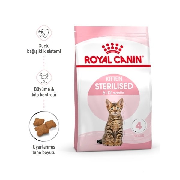 Royal Canin Kitten Sterilised Kısırlaştırılmış Yavru Kedi Maması 2kg