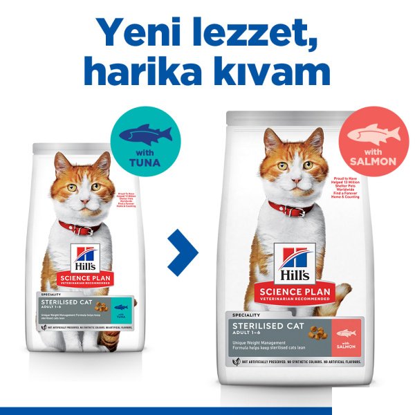 Hill's SCIENCE PLAN Somonlu Kısırlaştırılmış Kedi Maması 1,5kg