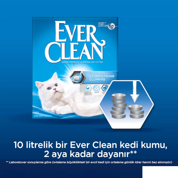 Ever Clean Extra Strength Ekstra Güçlü Kokusuz Topaklanan Kedi Kumu 10lt