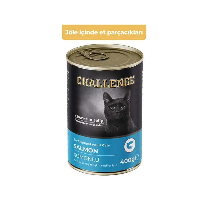 Challenge Somon Balıklı Kısırlaştırılmış Kedi Konservesi 400gr